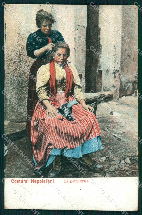 Napoli Città Costumi Pettinatrice Ragozino 2609 cartolina MX7424 – fronte