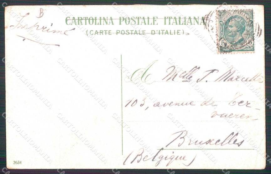 Napoli Città Costumi Mangia Maccheroni Ragozino 2634 PIEGHINA cartolina MX7426 – retro