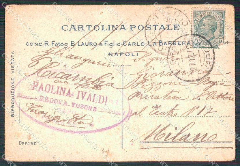 Napoli Città Costumi Seconda Regina Mare cartolina MX7433 – retro