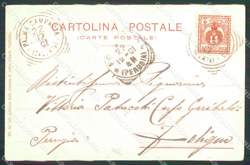 Napoli Città Costumi Tipi Napoletani PIEGA cartolina MX7438 – retro