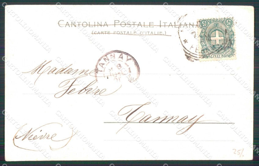 Napoli Città Costumi Venditrice Acqua Sulfurea PIEGA cartolina MX7447 – retro