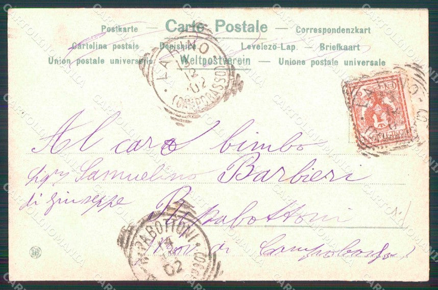 Napoli Città Costumi Tessitrice cartolina MX7460 – retro