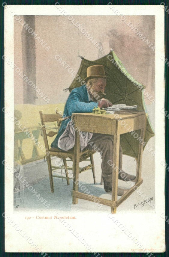 Napoli Città Tipi Napoletani Scrivano Richter 190 Esposito cartolina MX7488 – fronte