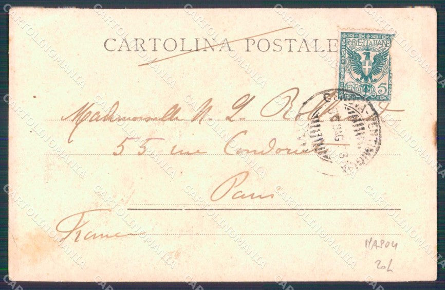 Napoli Città Costumi Asinaio Rommler 8751 cartolina MX7494 – retro