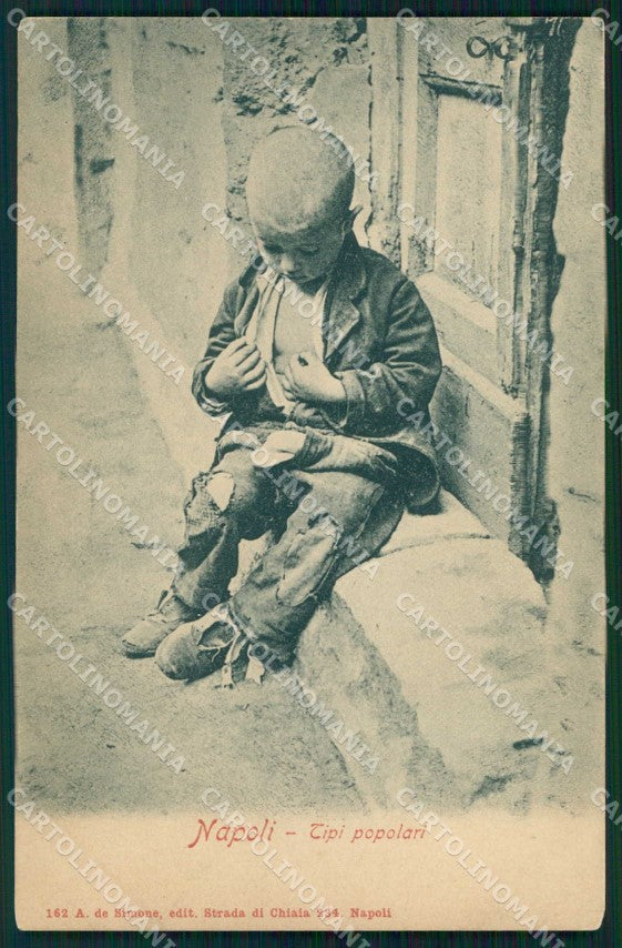 Napoli Città Costumi Scugnizzo cartolina MX7495 – fronte