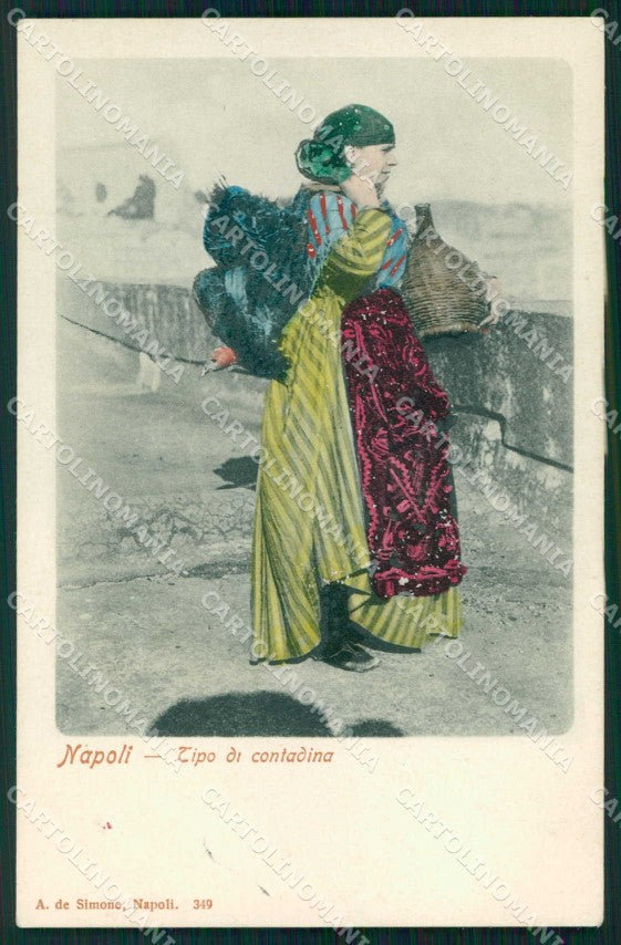Napoli Città Costumi Contadina cartolina MX7499 – fronte