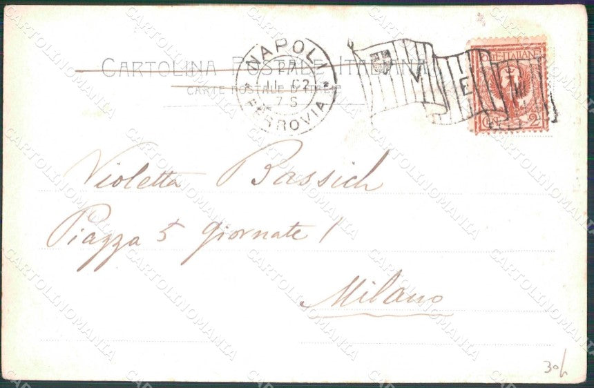 Napoli Città Costumi Trovatore cartolina MX7501 – retro
