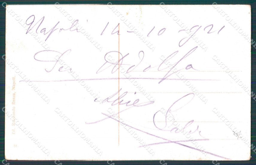 Napoli Città Costumi Venditore Fornelli cartolina MX7542 – retro