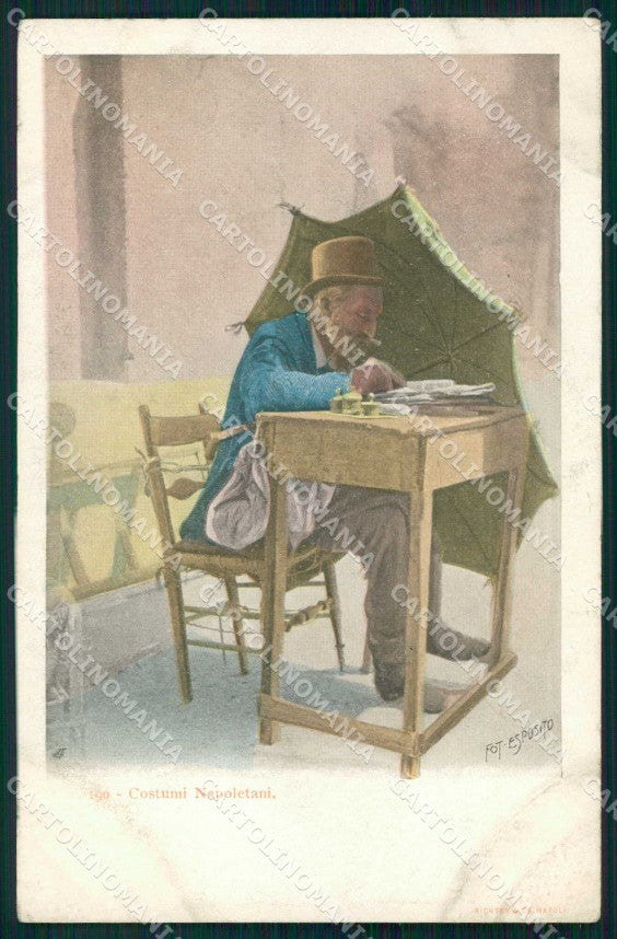Napoli Città Costumi Scrivano Richter 190 Esposito cartolina MX7554 – fronte