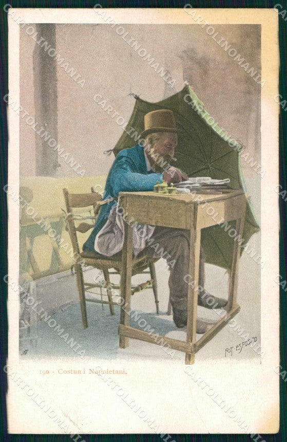 Napoli Città Costumi Scrivano Esposito Richter 190 cartolina MX7555 – fronte