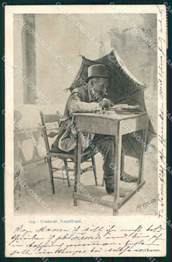 Napoli Città Costumi Scrivano Richter 119 Esposito cartolina MX7556 – fronte