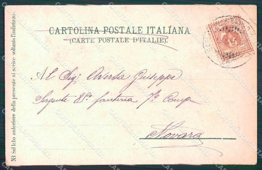 Napoli Città Costumi Trovatore PIEGHINE cartolina MX7559 – retro