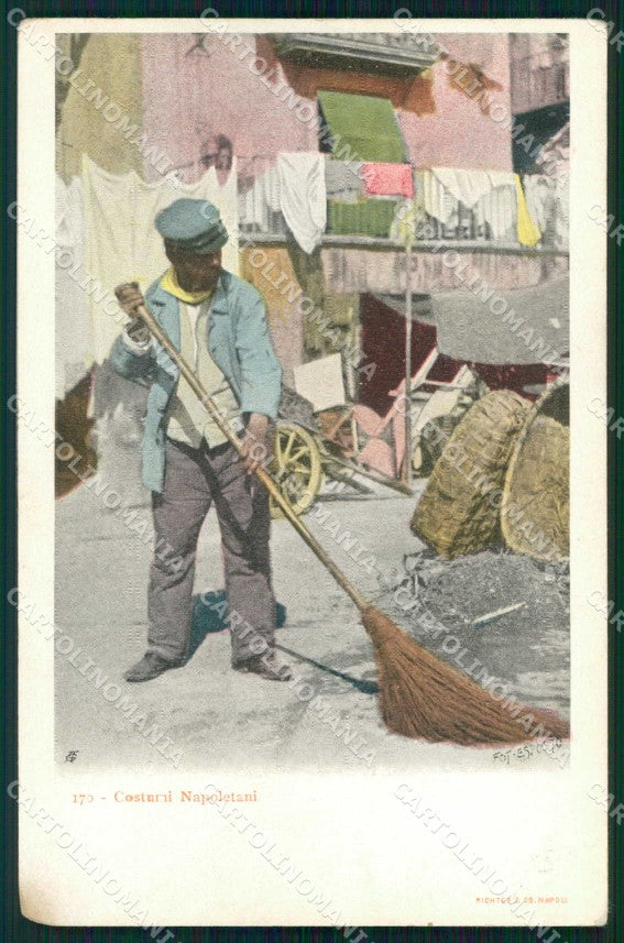 Napoli Città Costumi Spazzino Richter 170 Esposito cartolina MX7563 – fronte