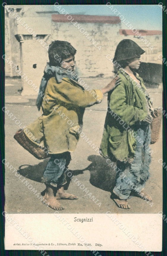 Napoli Città Costumi Scugnizzi cartolina MX7627 – fronte
