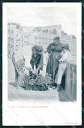 Napoli Città Costumi Venditore Frutta Ambulante Richter 439 cartolina MX7638 – fronte
