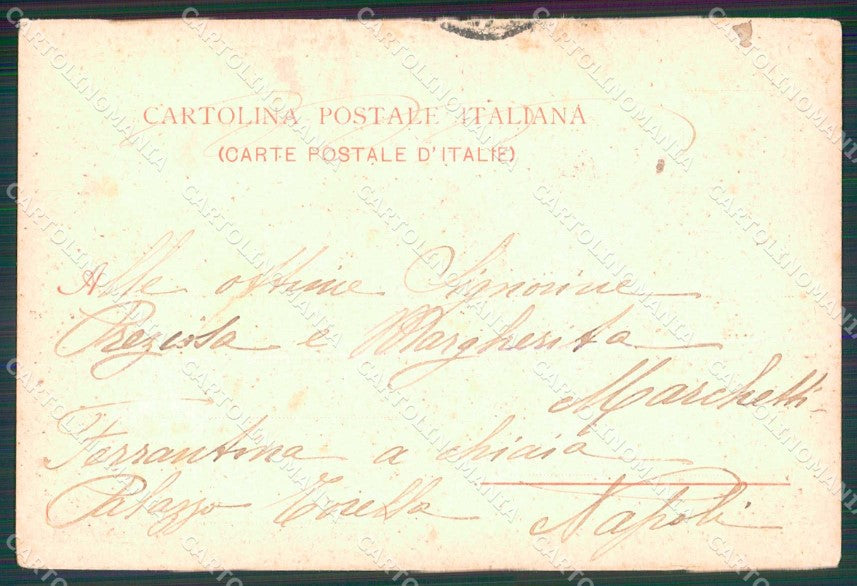 Napoli Città Costumi Venditore Scope Pranzo PIEGHINE cartolina MX7667 – retro