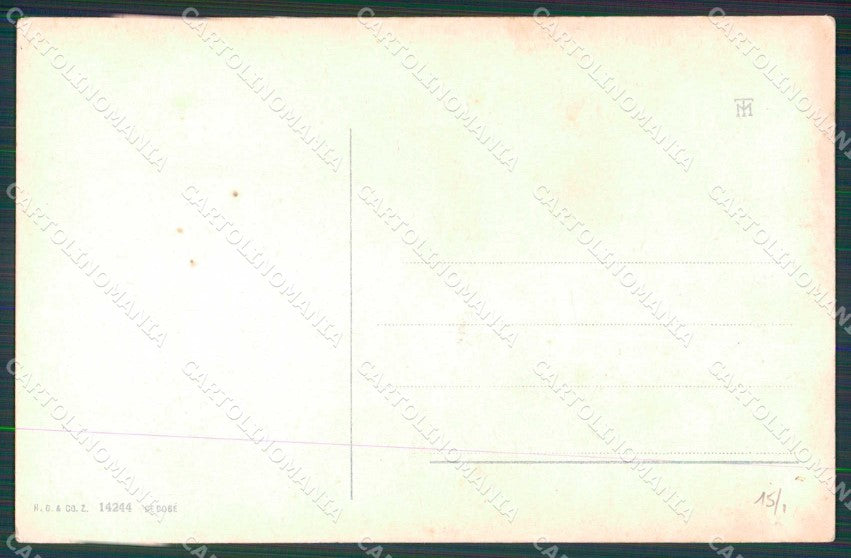 Napoli Città Costumi Venditore Scope Mangia Maccheroni cartolina MX7670 – retro