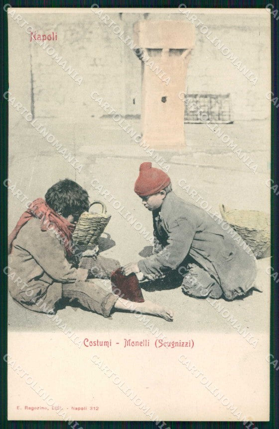 Napoli Città Costumi Monelli Scugnizzi Ragozino 312 cartolina MX7694 – fronte