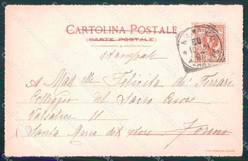 Napoli Città Tipi Napoletani Doie Allattante Ragozino 115 cartolina MX7698 – retro
