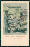 Napoli Città Costumi Venditori Tamburelli Scope Ragozino 314 cartolina MX7700 – fronte