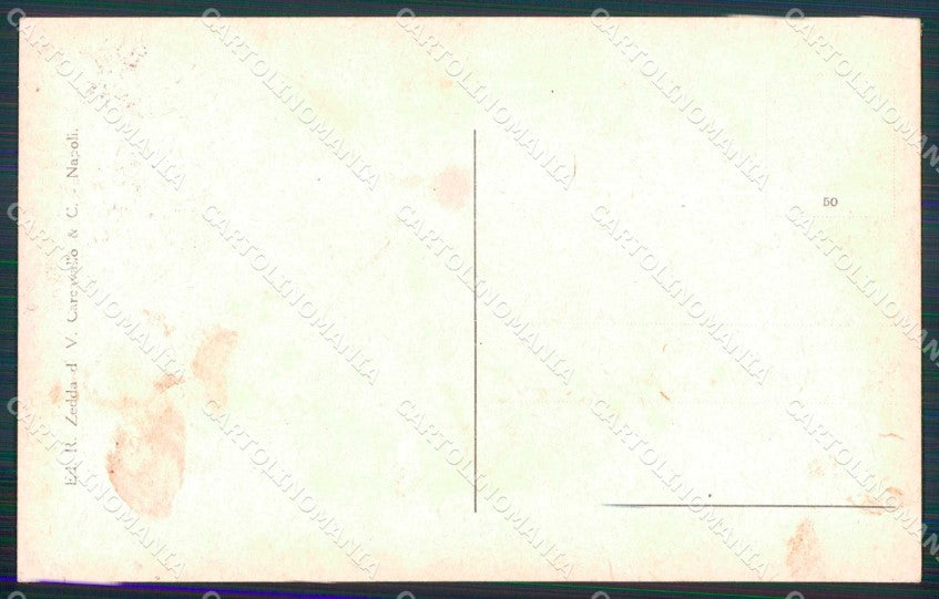 Napoli Città Costumi Mangia Maccheroni Venditori Scope cartolina MX7719 – retro