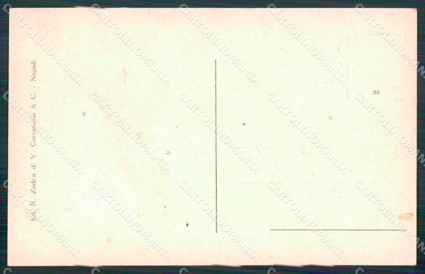 Napoli Città Costumi Mangia Maccheroni Venditori Scope cartolina MX7720 – retro