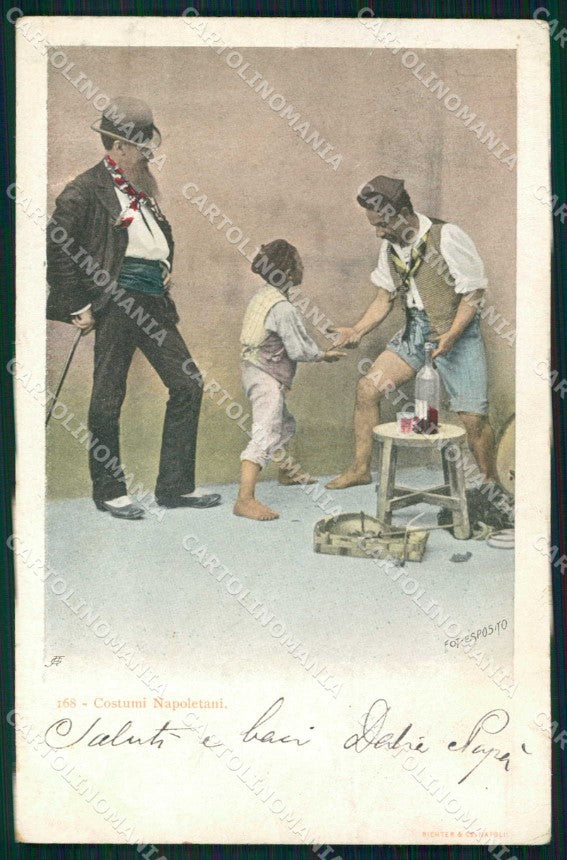 Napoli Città Tipi Napoletani Richter 168 Esposito cartolina MX7733 – fronte