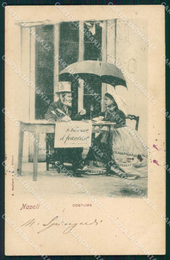 Napoli Città Costumi Scrivano Pubblico Modiano cartolina MX7742 – fronte