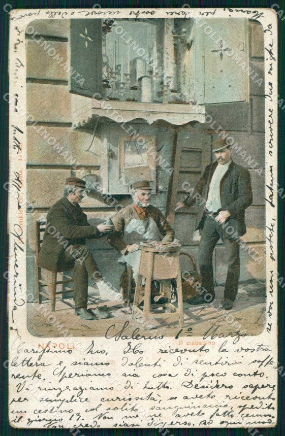 Napoli Città Costumi Ciabattino Trenkler 14565 cartolina MX7763 – fronte