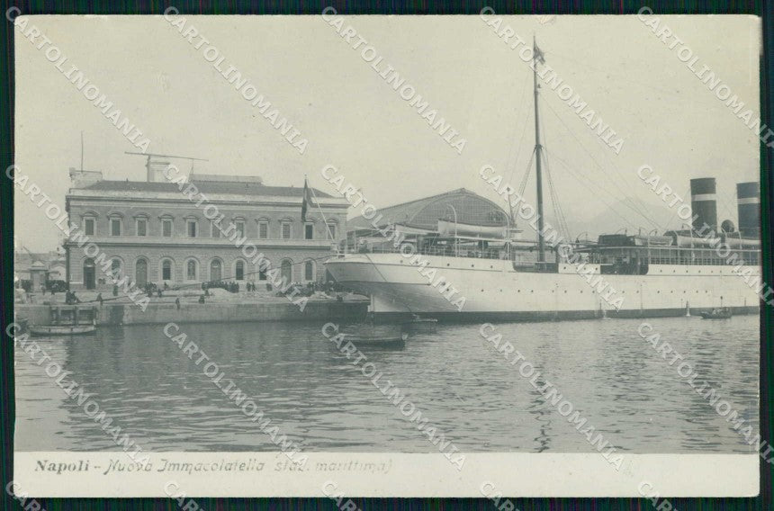 Napoli Città Nuova Immacolatella Stazione Marittima Foto cartolina MX7822 – fronte