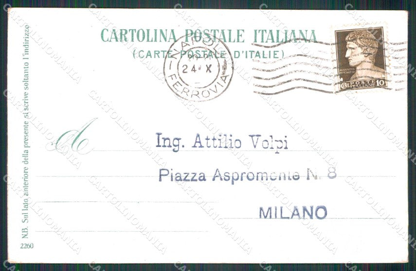Napoli Città Veduta Mare Barche Castel Sant Elmo Ragozino 2260 cartolina MX7903 – retro