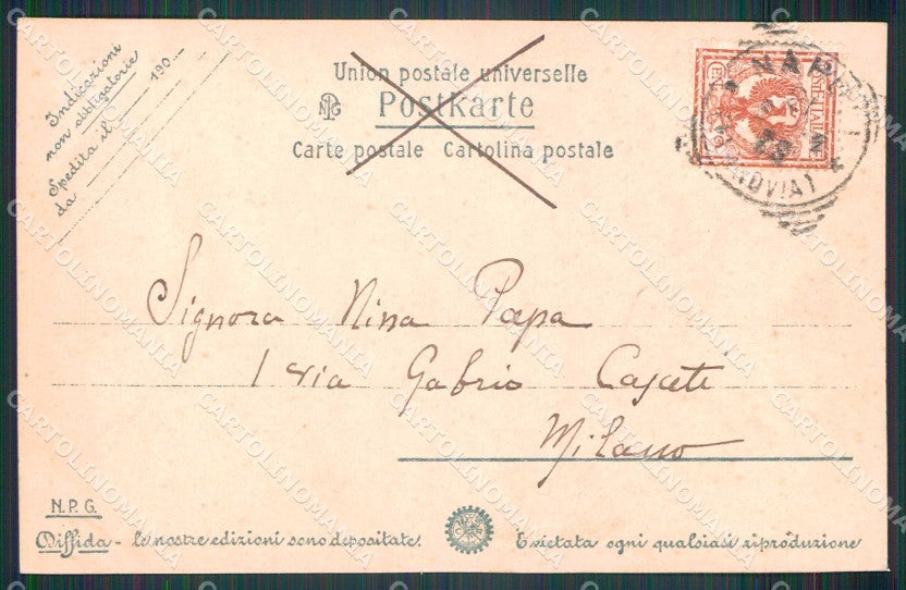Napoli Città Veduta Generale Vesuvio NPG Foto cartolina MX7904 – retro