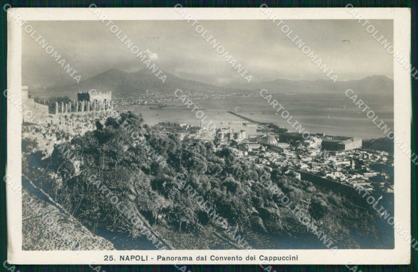 Napoli Città Veduta da Convento Cappuccini Vesuvio Foto cartolina MX7905 – fronte