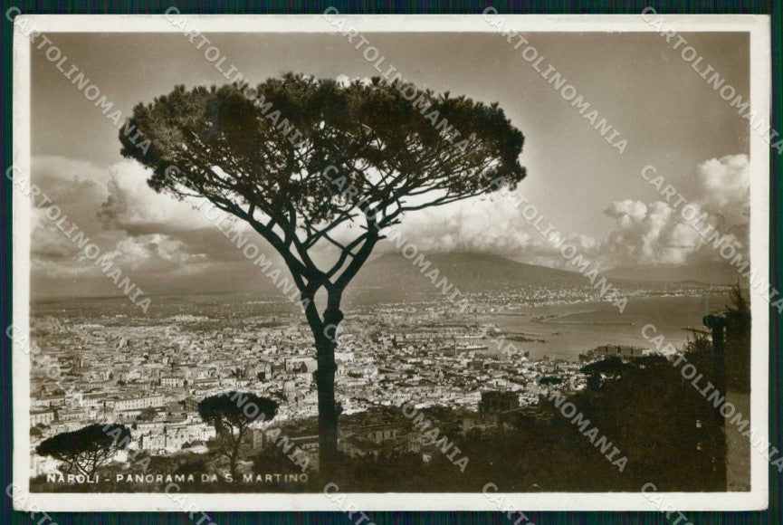 Napoli Città Veduta da San Martino Vesuvio Foto cartolina MX7910 – fronte