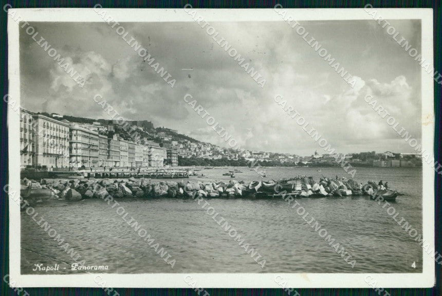 Napoli Città Veduta Generale Molo Barche Foto cartolina MX7914 – fronte