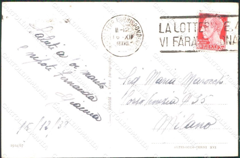 Napoli Città Veduta Generale Vesuvio Alterocca 2924 67 Foto cartolina MX7917 – retro