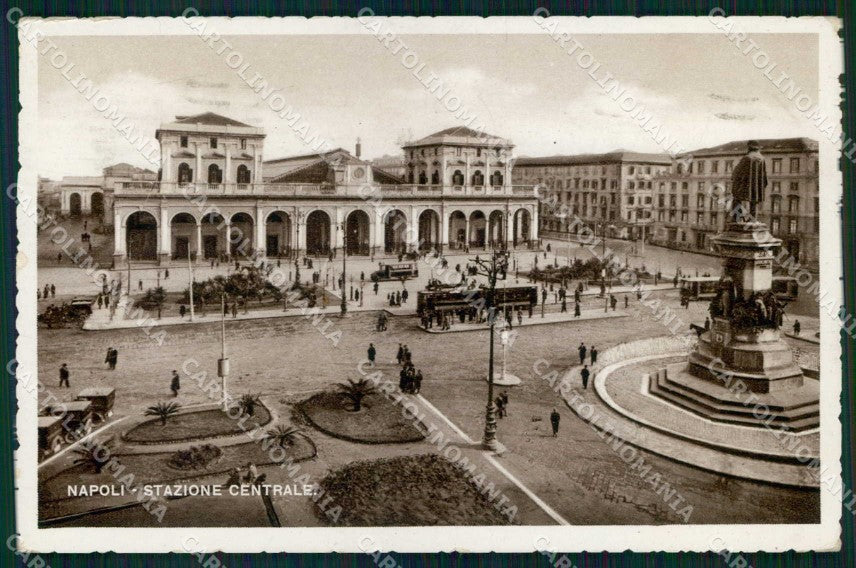 Napoli Città Stazione Centrale Tram ABRASA Foto cartolina MX7923 – fronte