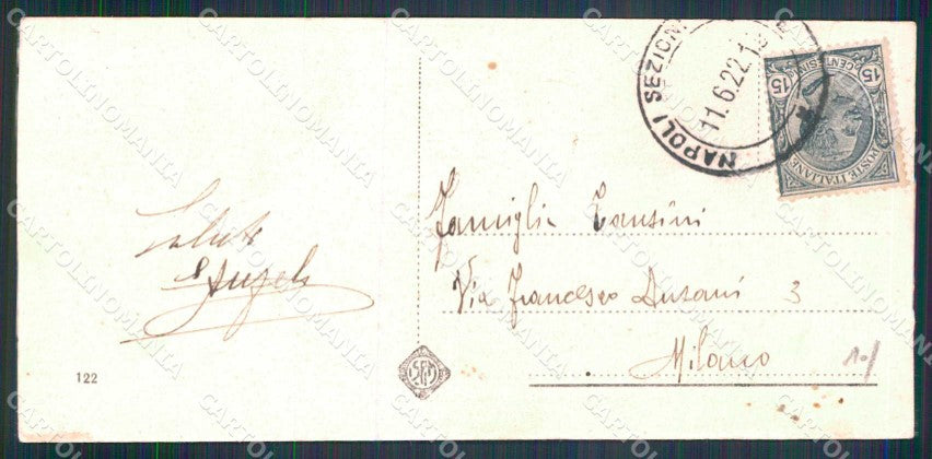 Napoli Città Via Caracciolo Mestieri Pescatori mini cartolina MX7925 – retro
