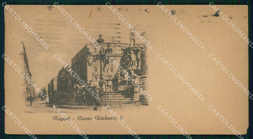 Napoli Città Corso Umberto I mini cartolina MX7926 – fronte