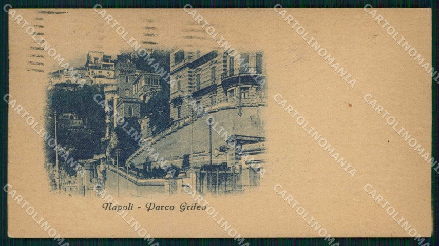 Napoli Città Parco Grifeo mini cartolina MX7927 – fronte