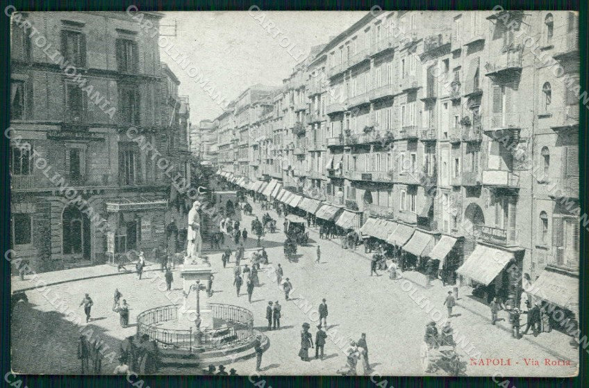 Napoli Città Via Roma Tramway cartolina MX7938 – fronte