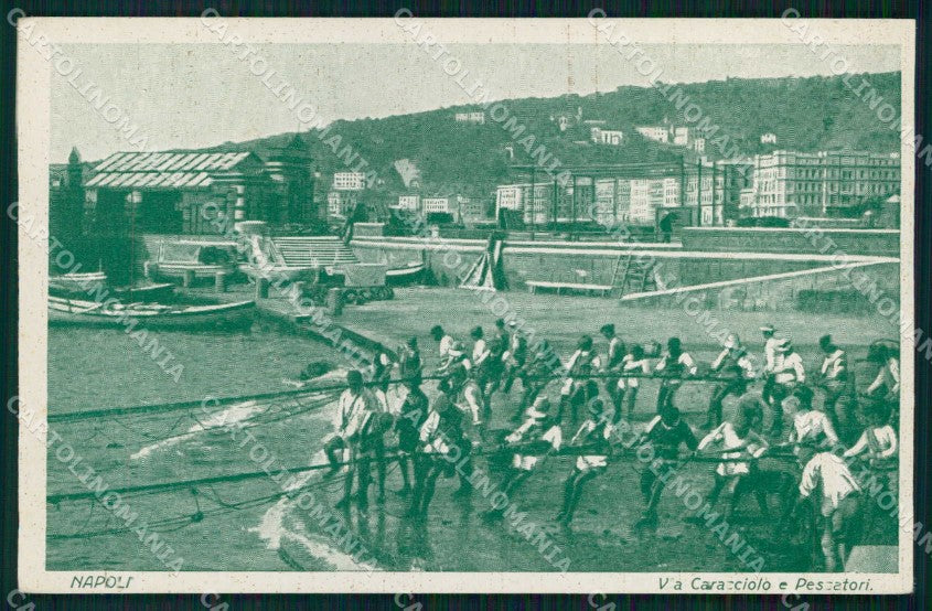 Napoli Città Via Caracciolo Mestieri Pescatori cartolina MX7941 – fronte