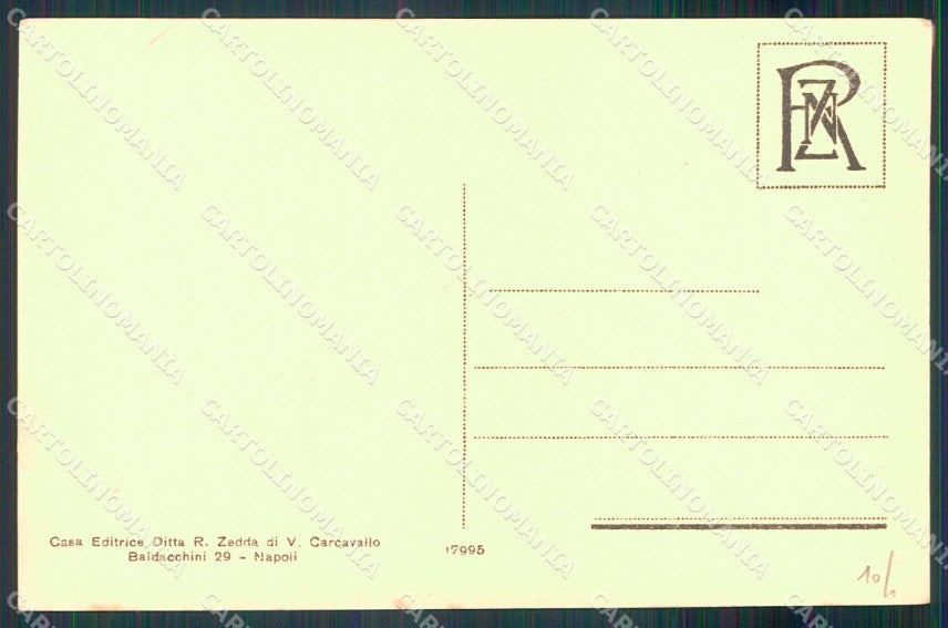 Napoli Città Castel Sant Elmo Mare Barche cartolina MX7942 – retro