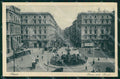Napoli Città Piazza Borsa Tram PIEGA cartolina MX7944 – fronte