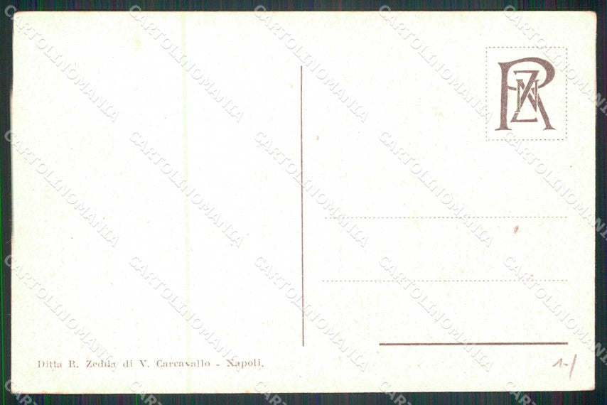 Napoli Città Molo Beverello Vesuvio Barche cartolina MX7955 – retro
