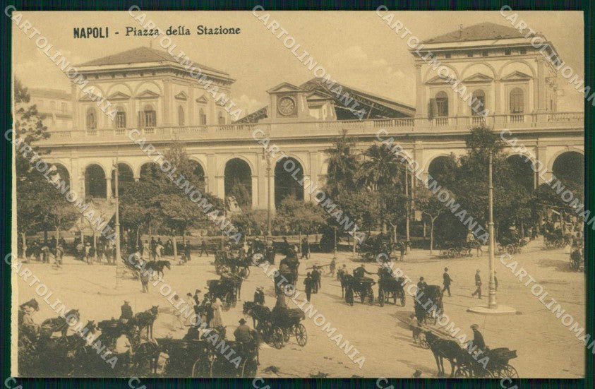 Napoli Città Piazza Stazione cartolina MX7964 – fronte