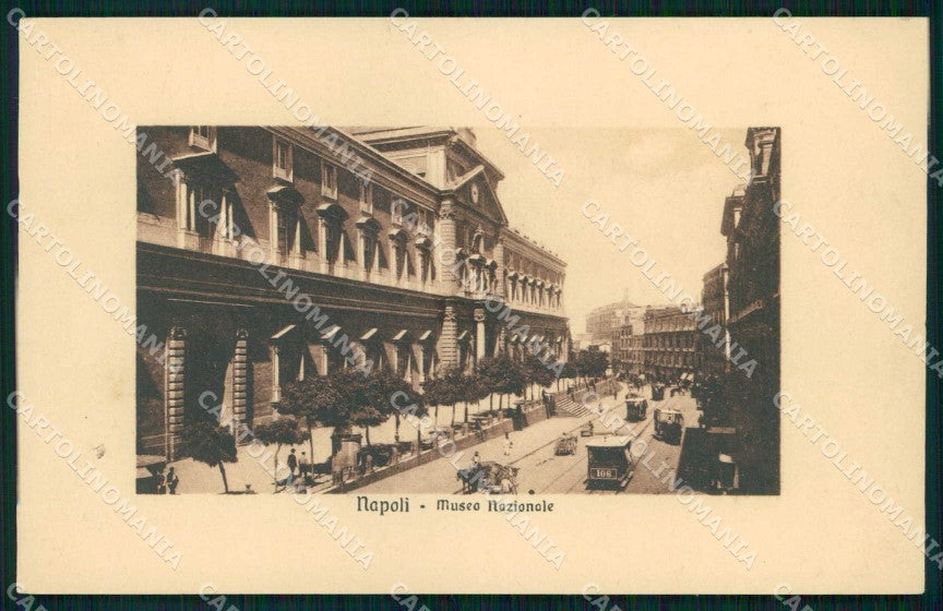 Napoli Città Museo Nazionale Tram cartolina MX7968 – fronte