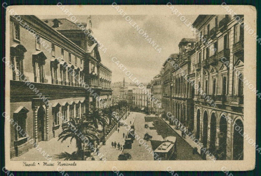 Napoli Città Museo Nazionale Tram cartolina MX7977 – fronte