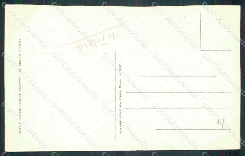 Napoli Città Veduta Generale Porto Barche RIFILATA cartolina MX7979 – retro