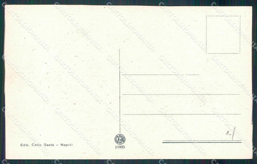 Napoli Città Santa Lucia Barche Vesuvio cartolina MX7982 – retro